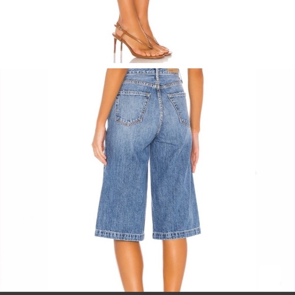 NWT GRLFRND Cosima Wide leg Jean Bermuda short in Live For You sz 28 - Picture 2 of 8